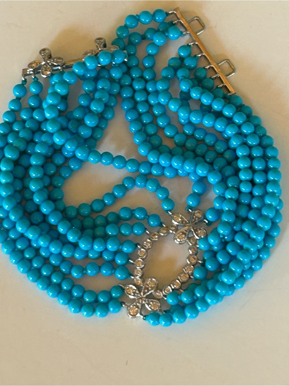 Rare Vintage Cathy Waterman Platinum Diamond Turquoise Bracelet